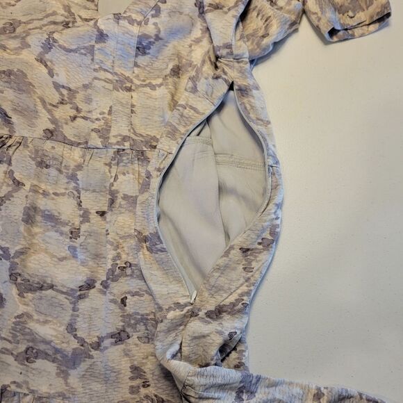 Karlie Abstract Snakeskin Print Long Sleeve Teired Dress Women's Size Medium - Picture 8 of 14